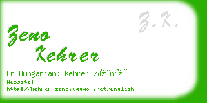 zeno kehrer business card